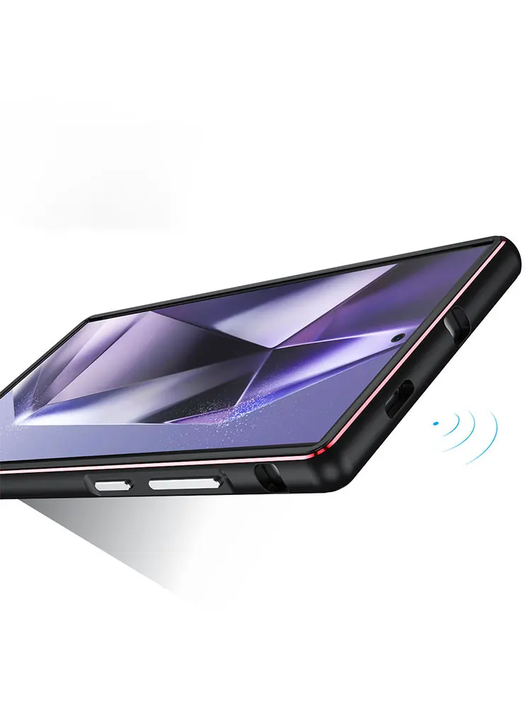 Lightweight Metal Alloy Bumper For Samsung Galaxy S24 Ultra Frame S23 FE S22+Plus Anti-Scratch Heat Dissipation Case+Camera Lens