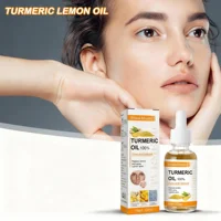 Huile de citron au curcuma, nourrissante, hydratante, sérum thérapeutique pour le visage, rétrécit les Pores, correcteur de taches foncées, soins du visage, 10ml 6