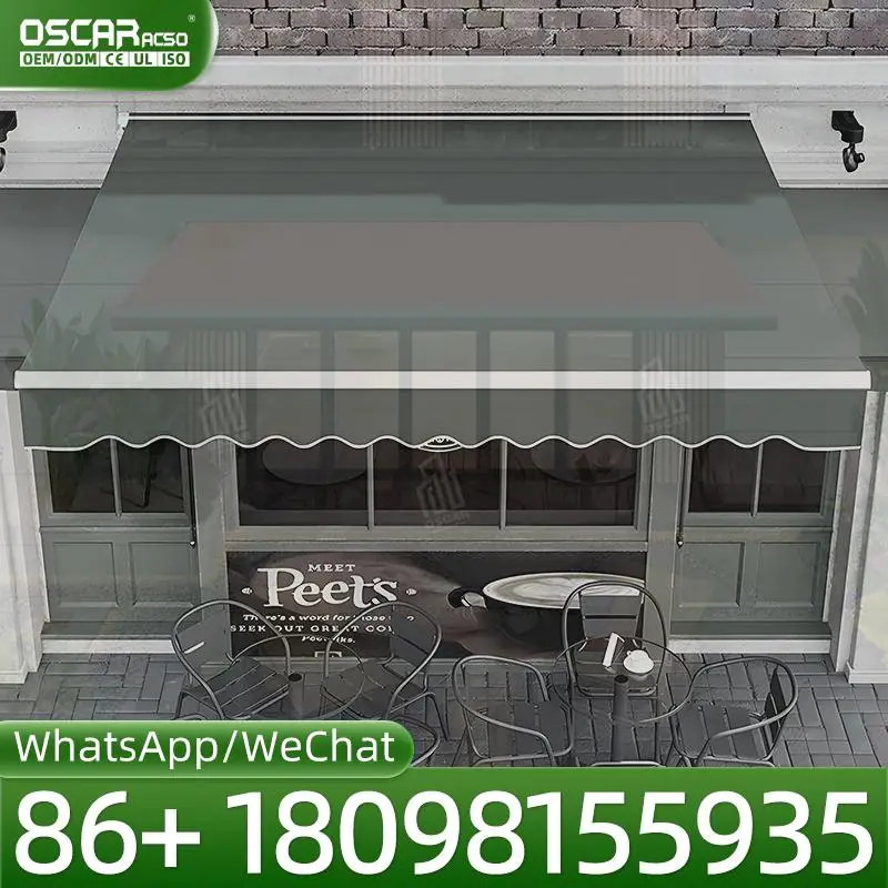 Toldo Eléctrico Retráctil Casete Completo Impermeable para Patio Jardín