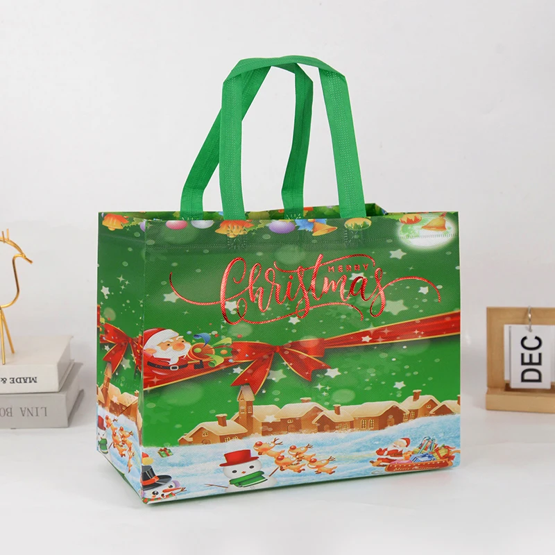 thumbnail image 1 of Bolsa de regalo de Navidad, Papá Noel, muñeco de nieve, bolsa de embalaje para regalo de dulces, 2024, decoración para el hogar, fiesta de Navidad, Navidad Noel 2025, Año Nuevo, 1 of 5