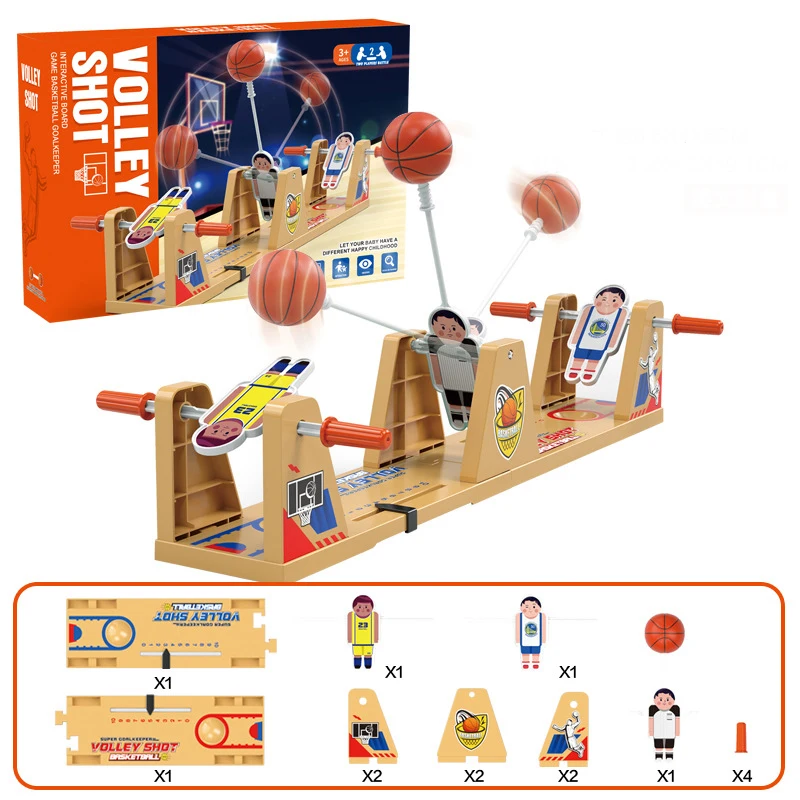 Children Early Education Tabletop Basketball Game 2 Player Battle Volley Shot Interactive Board Game Toy