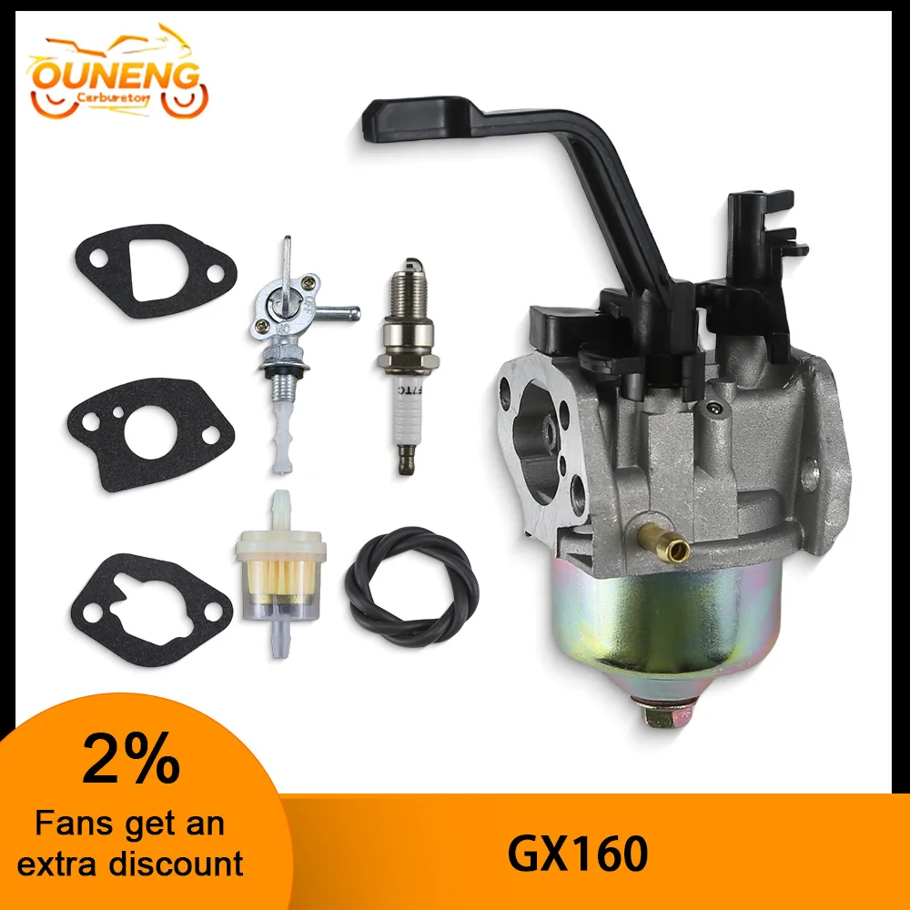 Carburateur, Kit De Carburateur De Générateur, Carburateur Avec Isolant Et Joint 2kw 3kw Pour Moteur Gx160 Gx200 55hp 65hp 168f 90520174