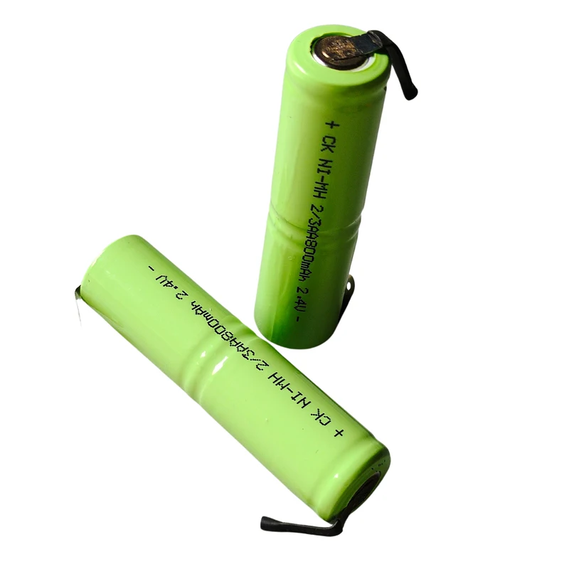 2.4V 2/3AA NI-MH Battery Pack 800mAh 2/3aa Ni Mh Cell With Welding