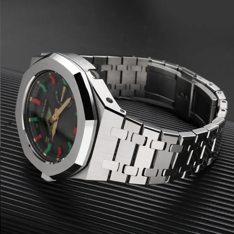Gen4 / 3Rd Modifica Per Ga2100 Lunetta In Metallo Per Casioak Ga-B2100 Mod Kit 4Th Generation Steel Watch Case Strap Ga-2100 2110
