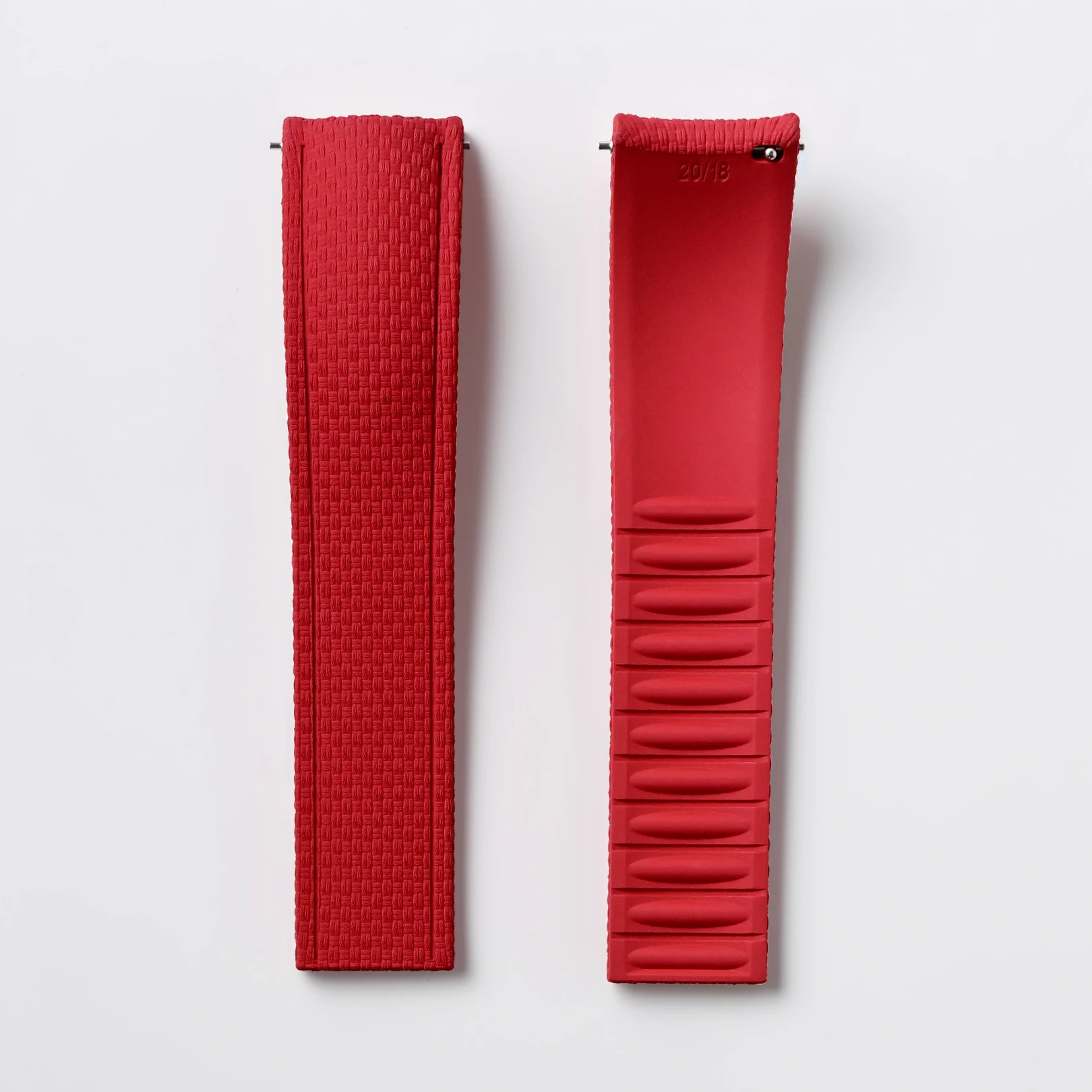 Universal Fluoro Rubber Quick Release Watch Band - Customizable Cut-to-Size Strap