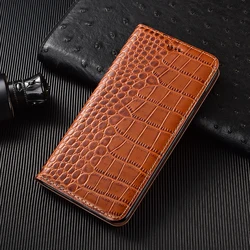 Premium Genuine Leather Magnetic Flip Wallet Cover - Samsung  S23 Plus (Brown)