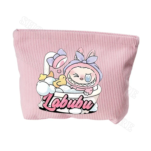 Labubu Cute Anime Cosmetic Bag – Large-Capacity Portable Clutch for Women & Girls, Perfect Birthday Gift 2