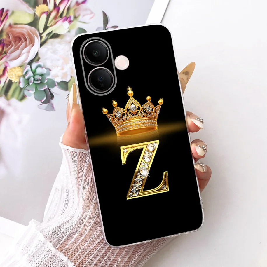 Cute Letters Crown Soft Slim Silicone Back Cover Case - Enhanced Protection with Stylish Design