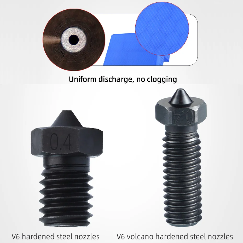 High Quality 24V 60W V6 Ceramic Heating Core Hotend 0.4mm Steel Nozzle Compatible with E3D V6 Vrono 3D Printer