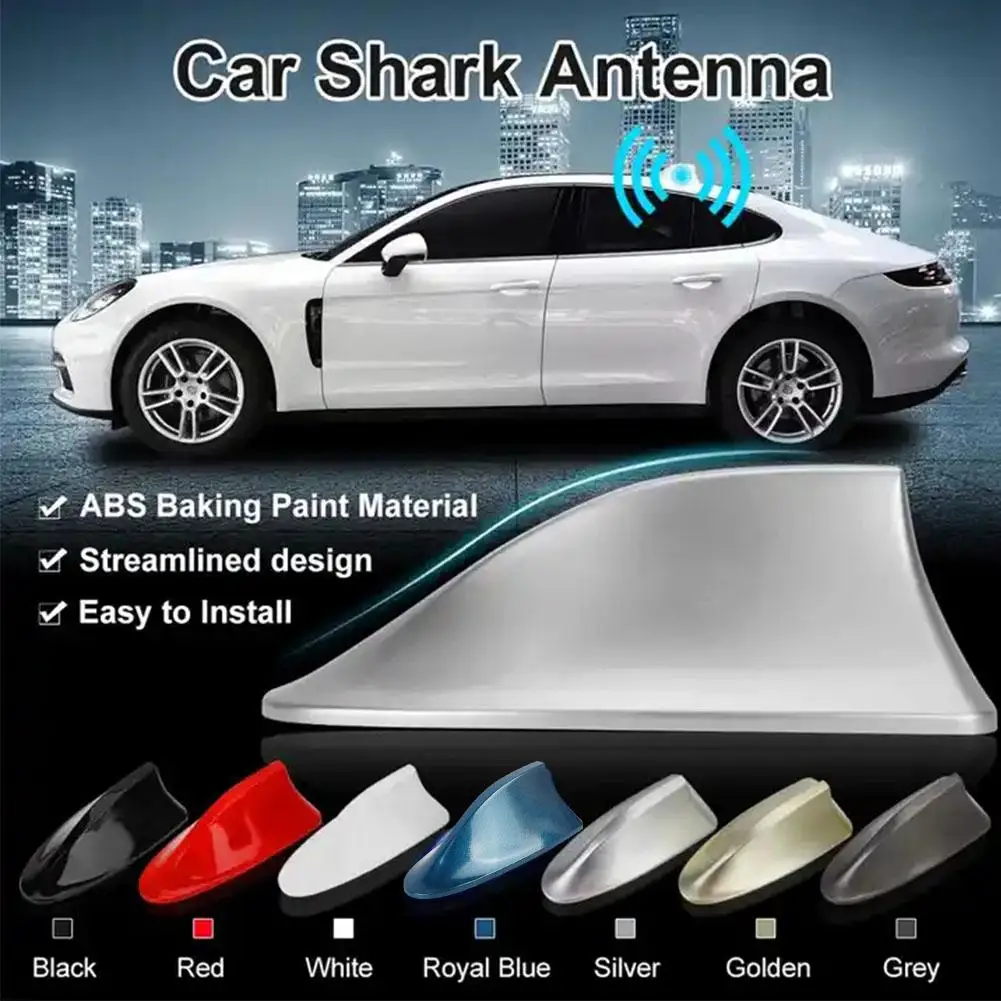 

Car Radio Shark Fin Car Shark Antenna Radio FM Signal Design For All Cars Aerials Antenna Car Styling B6Y3