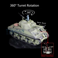 Toys HENG LONG 1/16 7.0 Plastic M4A3 Sherman 3898 360° Turret Barrel Recoil RC Tank TH17669-SMT4 2