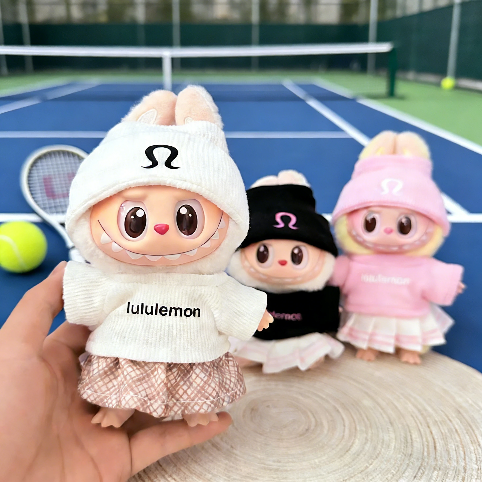 For 15/17cm LABUBU Clothes Knitted sweater set for Labubu clothing sweatshirt decoration Outfit Replace DIY toy accessories 1