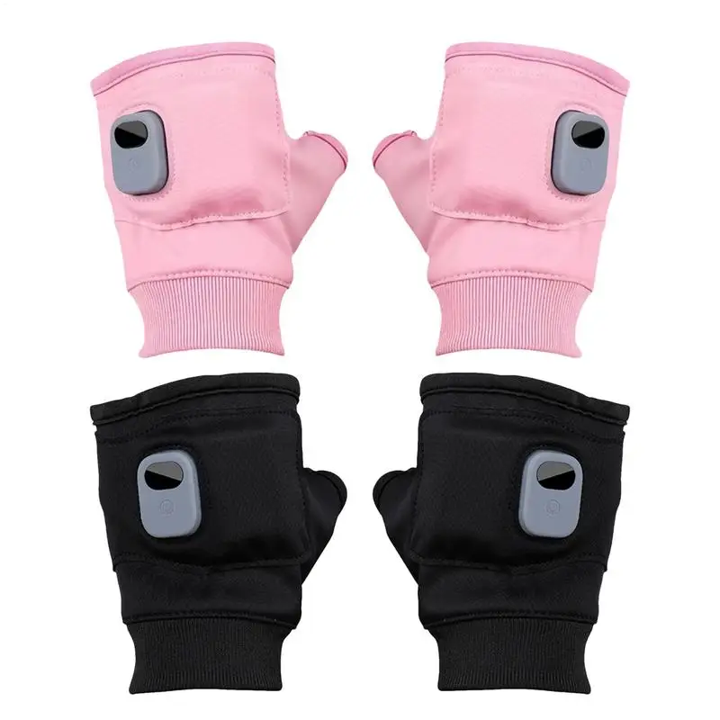 Electric Heated Gloves Touch-screen USB Rechargeable Motorcycle Gloves Winter Thermal Waterproof Windproof Knitting Wool Hand 5