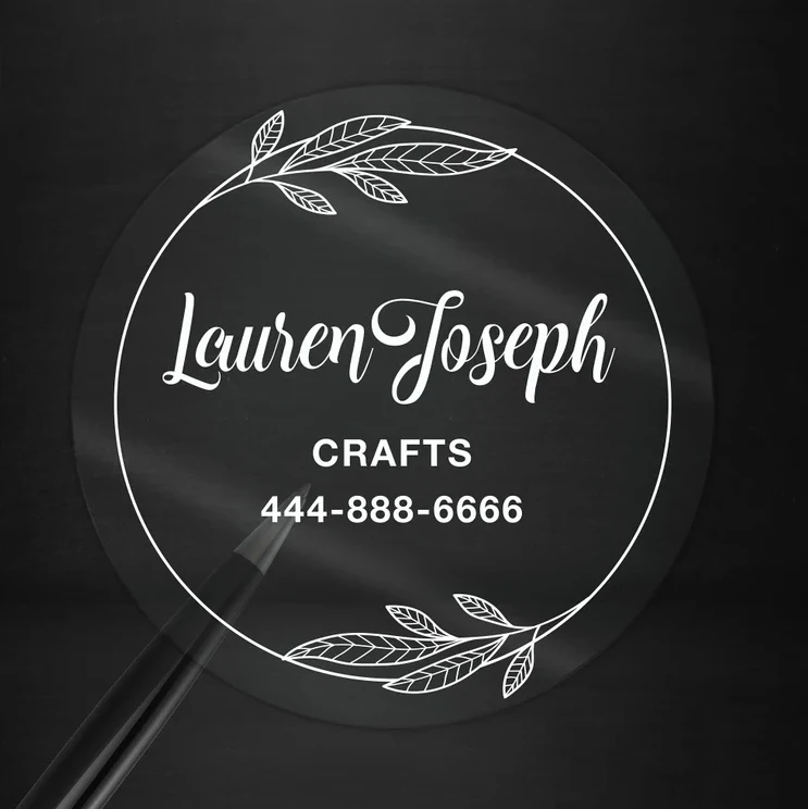 50pcs Custom Clear Stickers with White Ink – Personalized Waterproof Transparent Labels... - SKU SSL900293 - UGI Packaging