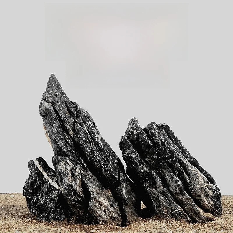 Acid Waed Qinglong Stone Aquarium Lacape Decoration Lightning Pattern Large And Small Blos Aquatic Decor Paage