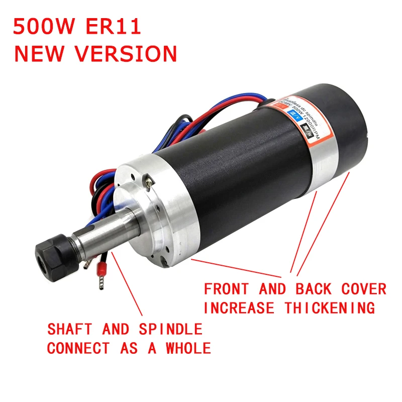 스텝퍼 모터 드라이버, DC20-50V, 110 V, 220V, DC48 V, 12A 전원 공급 장치, 55mm 클램프, 500W, ER11, ER16, DC 브러시리스 공기 냉각 스핀들 모터