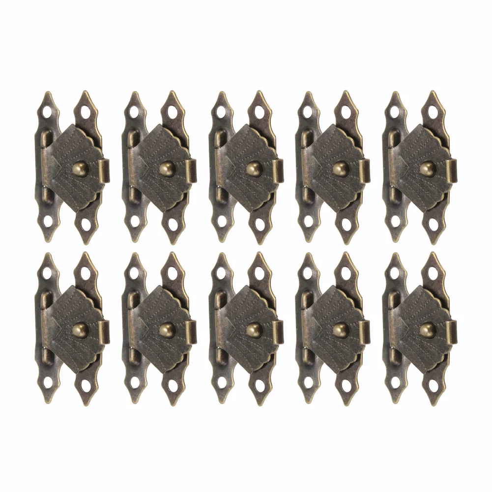 Antique Bronze Iron Jewelry Box Padlock Hasps Latch Clasp Lock Wooden Box 30*18mm/1.18*0.71 inch Buckle Hardware 10 Pcs jewelry box hasps decorative latches furniture hardware buckle clamp jewelry box