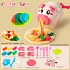 Cartoon Cute Pig Noodle Maker & Clay Dough Set, Play Dough Machine Clay Dough Strips Toy Set for Kids 3
