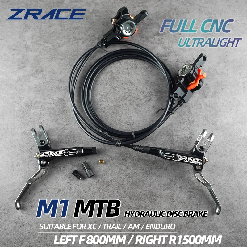 

ZRACE M1 Bicycle Hydraulic Brake 4-Piston Double Brake MTB Components Lightweight Hydraulic Brakes Mountain Bike Accessories