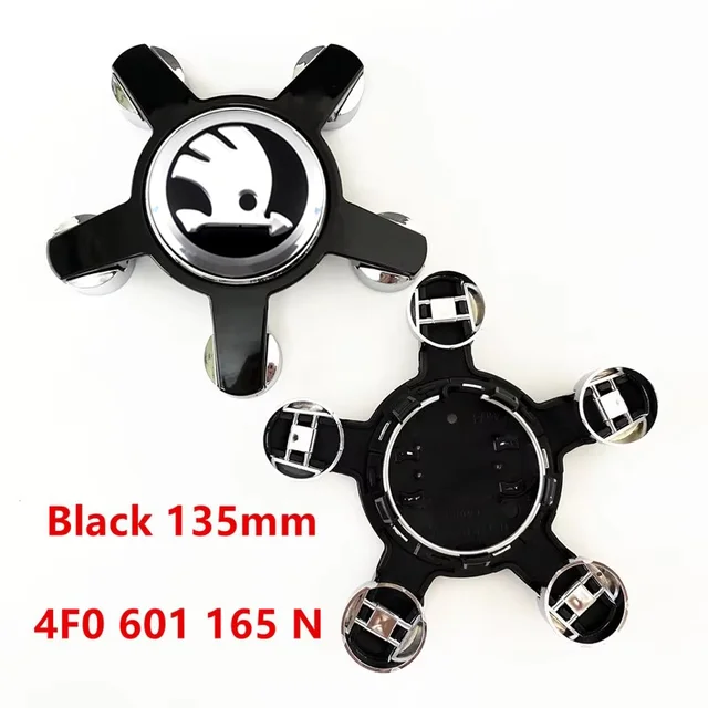4pcs 135mm 4F0601165N Car Wheel Center Cap Rim Caps Emblem Badge For Skoda Octavia Superb MK2 Fabia Yeti a5 a7 Rapid Roomster VR