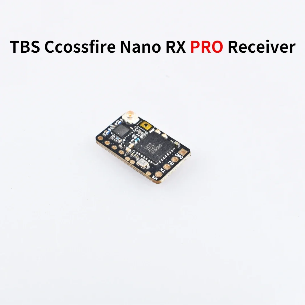 Récepteur TBS Crossfire Nano RX Pro avec antenne, prêt pour l'installation sur un drone. Achetez TBS Crossfire Nano RX SE ou Pro.