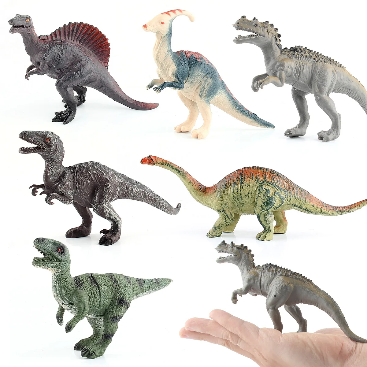 Dinossauro mão fantoche kit simulação mini dinossauros jurássico