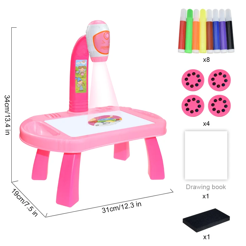 Kids led projector art desk – a fun and educational drawing table with painting tools and tracing projector for boys and girls