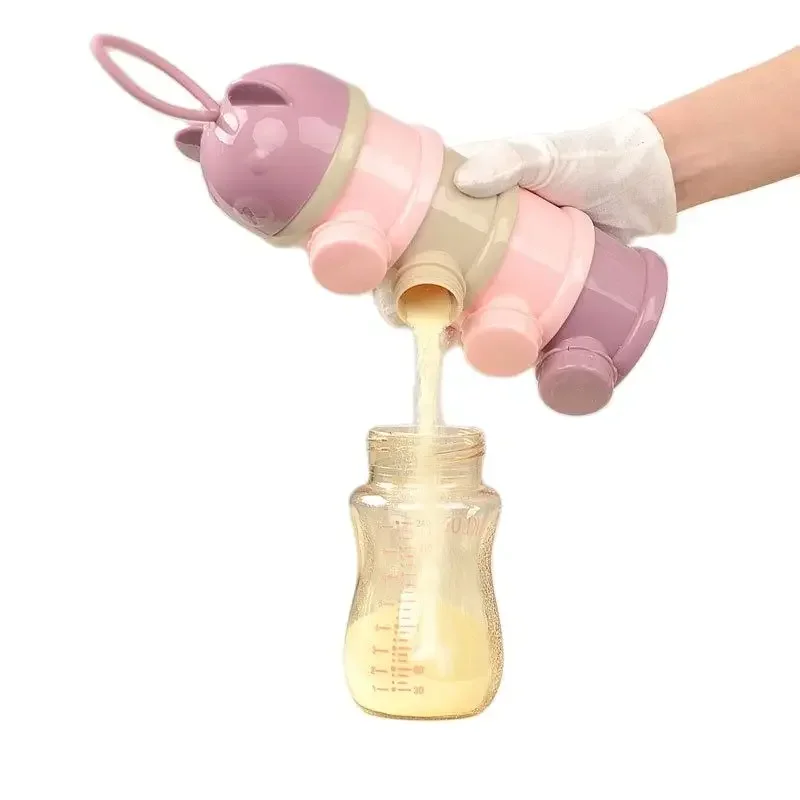 3 Layers Portable Baby Milk Powder Container Food Snack Storage Cup Infant Feeding Mix Container Layered Milk Powder Box