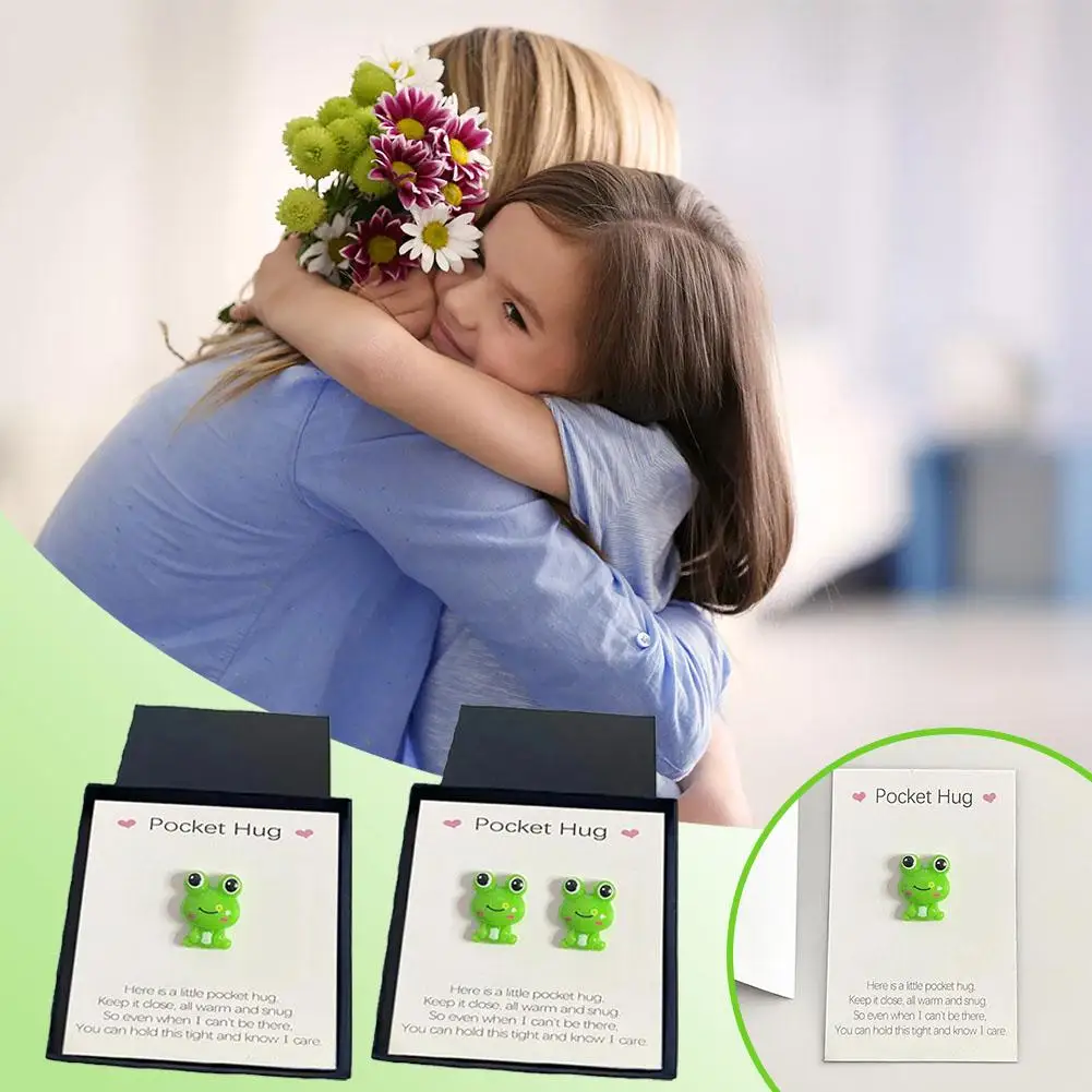 

3D Frog Pocket Hug Heart Souvenir Friendship Family Love Home Decoration Supplies For Family Friends Partner T2A6