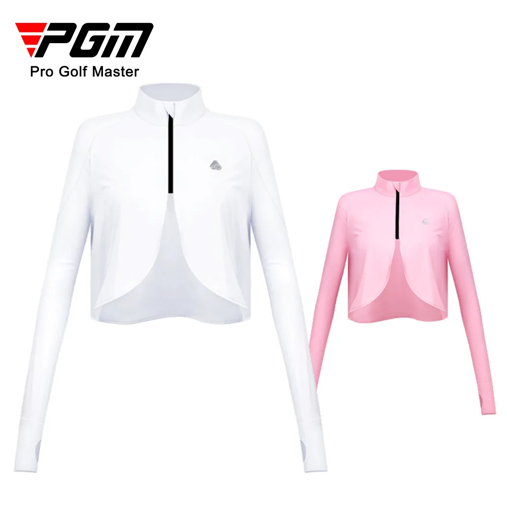 PGM Tennis Baseball Women Golf Shirts Summer Ladies Ice Silk Sunscreen Shawl Women Long Sleeve Shirts Quick Dry Golf Tops YF302