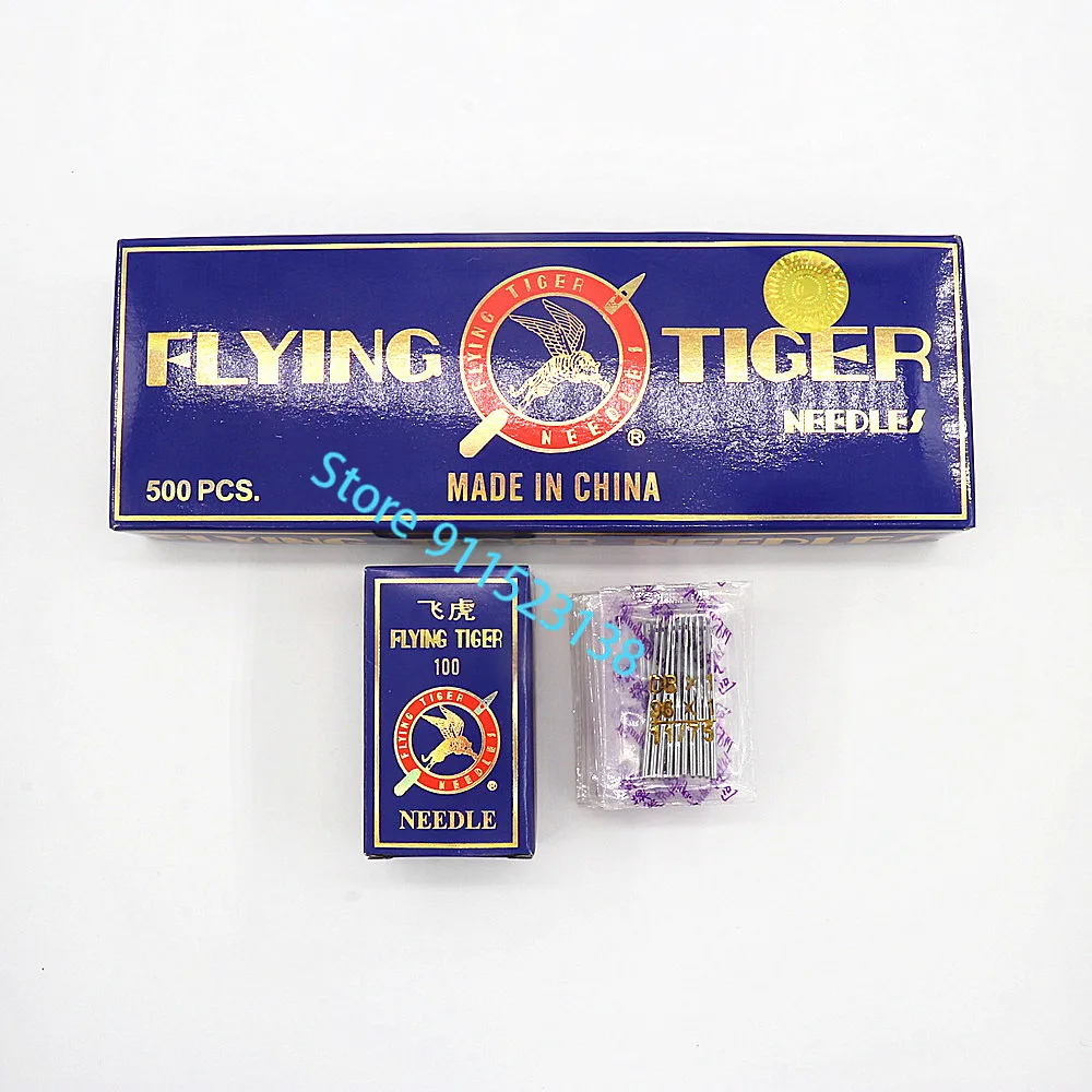 500 шт., швейные иглы Flying Tiger DBX1 96X1 65/9 70/10 75/11 80/12 90/14 100/16 110/18 для промышленных швейных машин