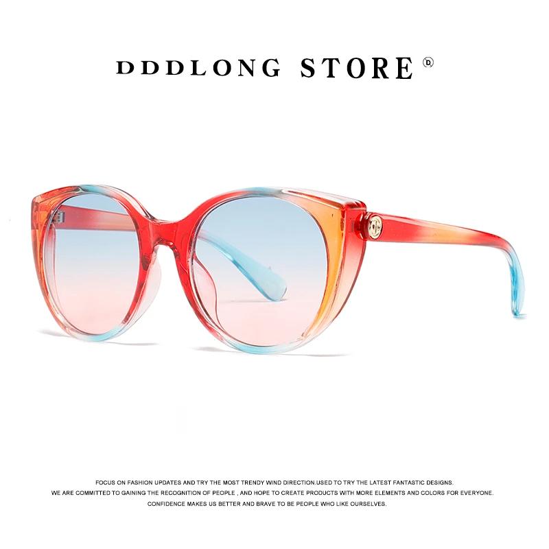 

DDDLONG Retro Fashion Round Vintage Sunglasses Women Goggle Sun Glasses Classic Vintage Oversize UV400 Outdoor Shades D447