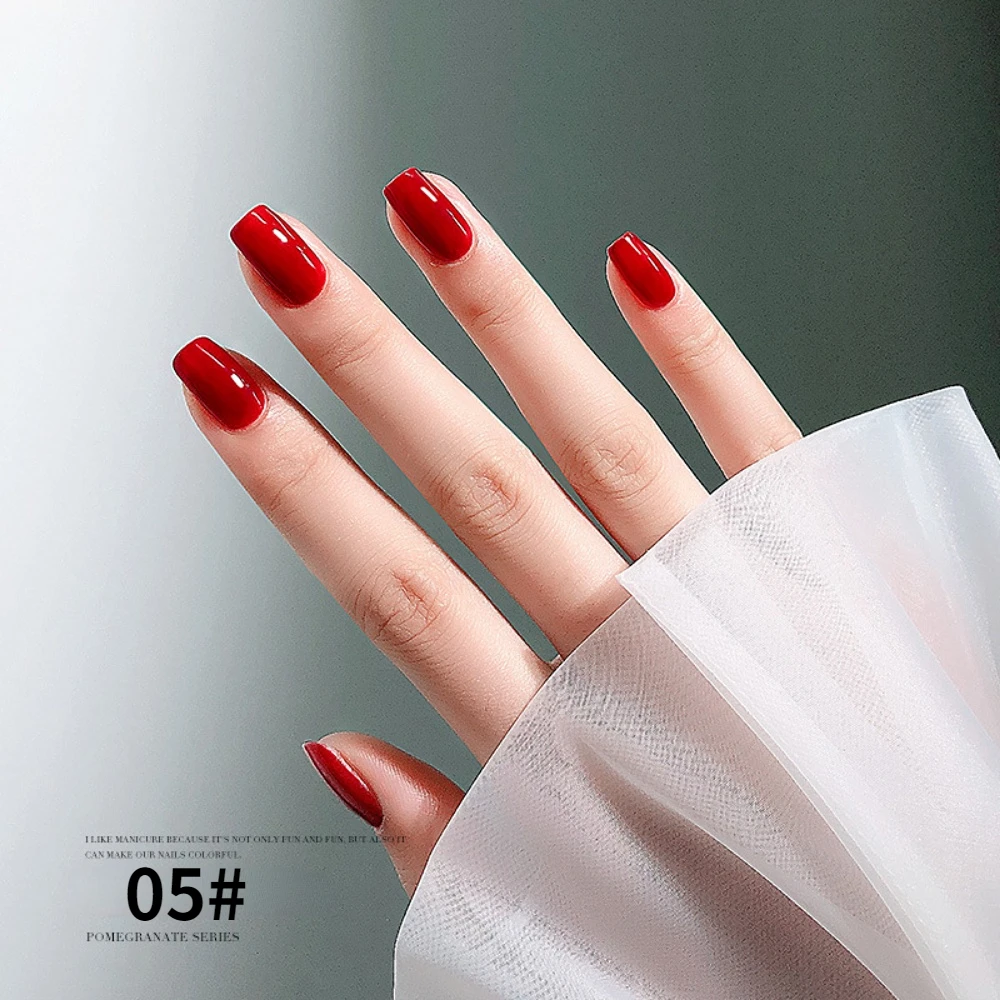 Elano New 6-color Garnet Red Pop Nail Polish Gel Lasting Coloring Nail Shop  Dedicated To Protecting Nail Beginners Nail Art - Nail Polish - AliExpress