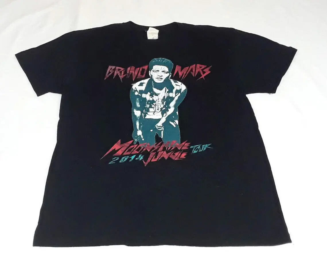 Bruno Mars 2014 Moonshine Jungle Concert Tour T Shirt Taglia Media Lunga O Corta