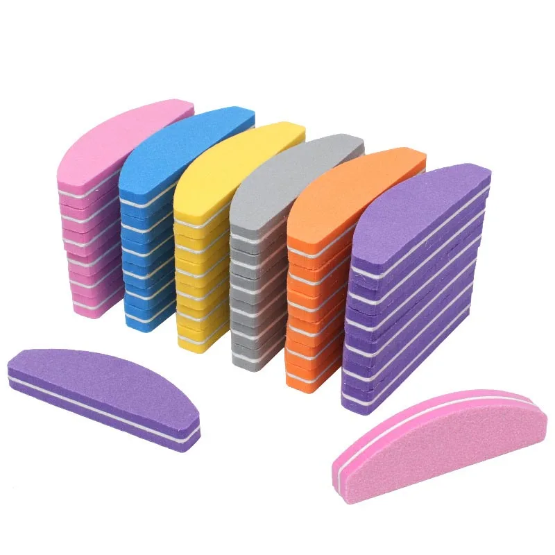 

50Pcs Mini Nail File 100/180 Grit Double Side Emery Board Nail Files Polish Sanding Washable Nail Care Pedicure Manicure Tools