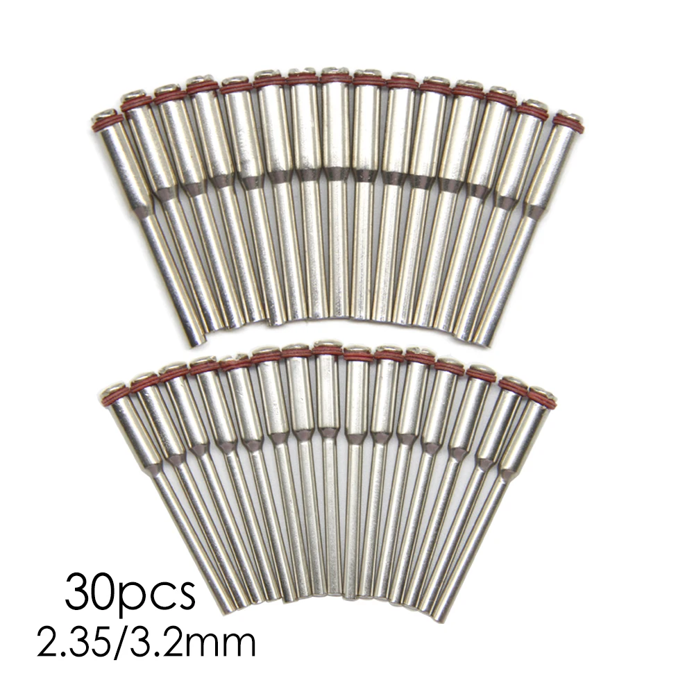 30pcs Arbor Mandrels Holder 2.35mm 3.2mm Shank for Reinforced Cut-Off Disc Mini Drill Accessories for Dremel Rotary Tool