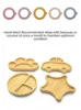 Baby Frog Wooden Dinner Plate Baby Feeding Bowl Children Feeding Tableware With Silicone Suction Cup Wooden Cartoon Dinner Plate 4
