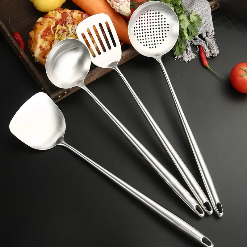 316 Stainless Steel Wok Spatula Metal kitchen utensils Slotted Turner Spoon Ladle Cooking Tools Utensil Set Kitchen Accessories 316 Stainless Steel Wok Spatula Metal kitchen utensils Slotted Turner Spoon Ladle Cooking Tools Utensil Set Kitchen Accessories