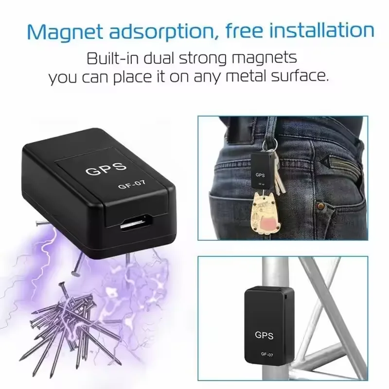 Mini GF-07 GPS CarTracker Real Time Tracking Theft Anti Locator Auto Strong Magnetic Mount SIM Message Positioner_voghion.com