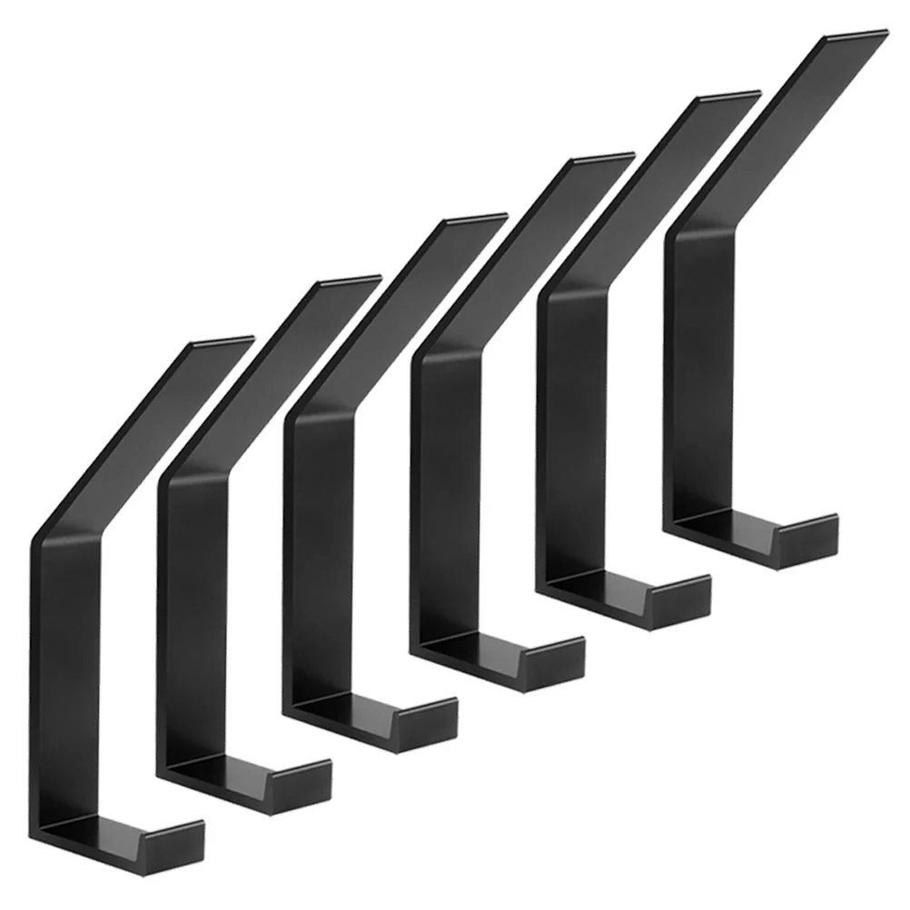 

5 Pcs Punching Hooks Coat Rack Multi-function Clothes Towel Kitchen Door Aluminum Alloy