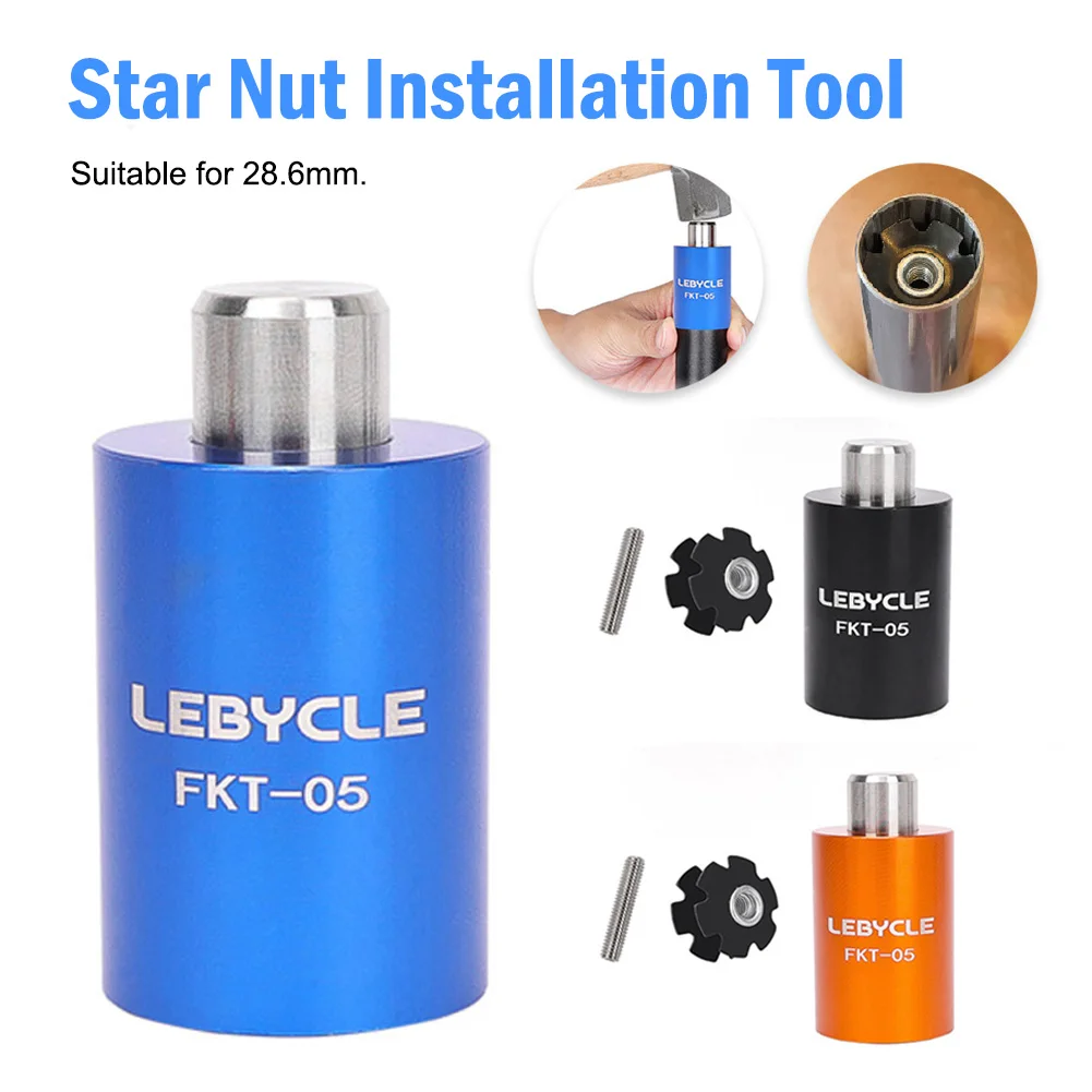 

Bike Bicycle Fork Installer Headset Driver Tool Star Nuts Sun Flower Driving Bike Repair Tools Nut Setting Kit with Spare Screws
