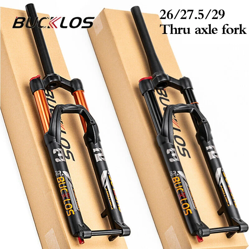 Forcella Ammortizzata MTB 26/27.5/29 Pollici – Corsa 100mm, Pneumatica, Freno A Disco, QR 9mm, In Alluminio E Magnesio