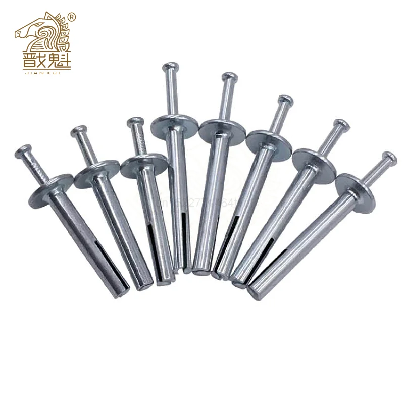 JIANKUI 35/50pcs Hammer Drive Pin Anchors Set Zinc Alloy Concrete