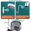 Multi-function Basin Faucet 1080-degree Lifting Anti-splash Water Nozzle Bathroom Face Brushing Rotating Extension Robotic Arm 5