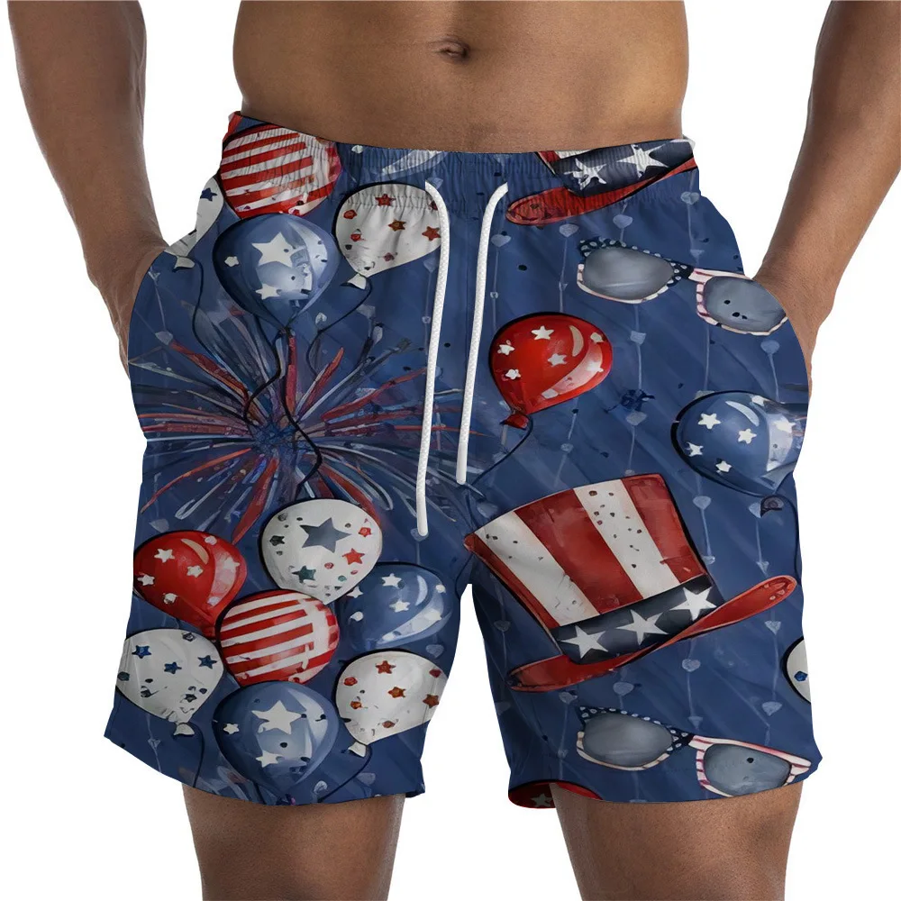 New 3D Print Independence Day Causal Clothing  Fashion Men Women Shorts Plus Size S-7XL Streetwear Pants  Cargo Shorts Men