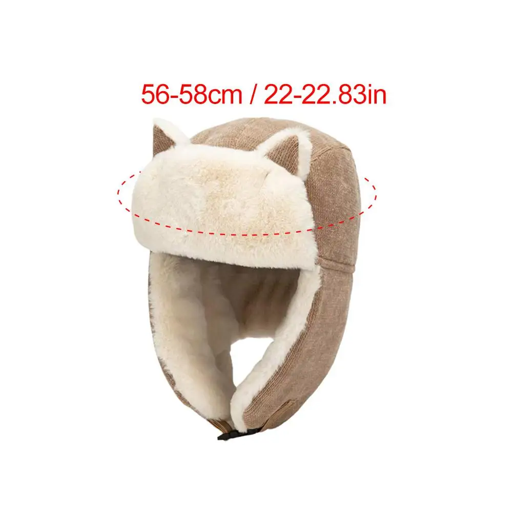 New Lovely Cat Ears Hat Korean Style Cute Autumn And Winter Cycling Windproof Earmuffs Cold Warm Cotton Hat Lei Feng Women