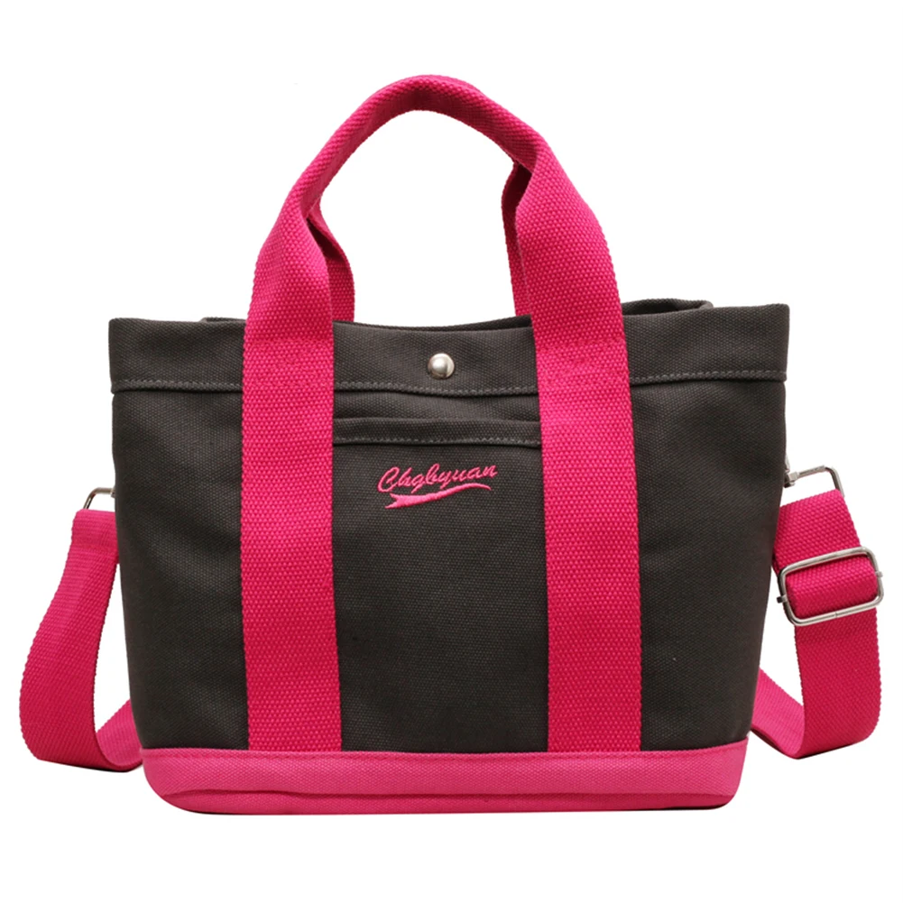 Women’s Canvas Tote Bag, Wide Adjustable Strap Shoulder Handbag_voghion.com