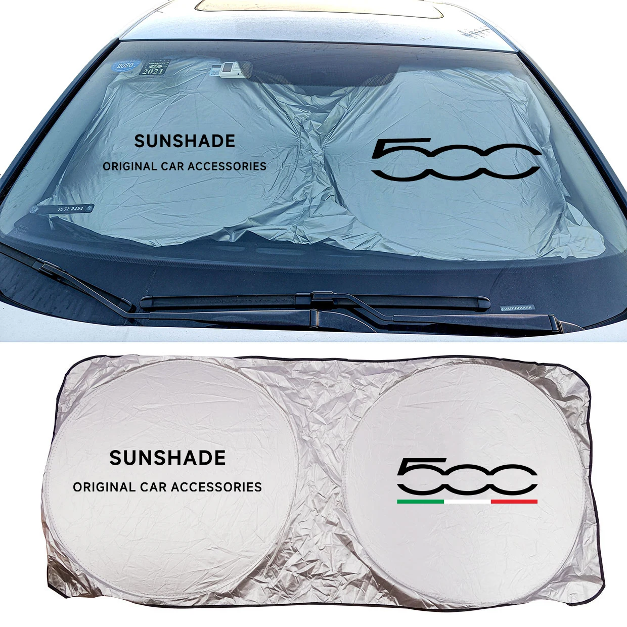 CarSunShadeProtectorAutoFrontWindowSunshadeCoversForFiat500
