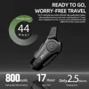 Bluetooth Headphone Motorcycle Helmet Intercom Headset 1000M For 2 Rider Intercomunicador Moto Wireless Interphone Handfree Call 2