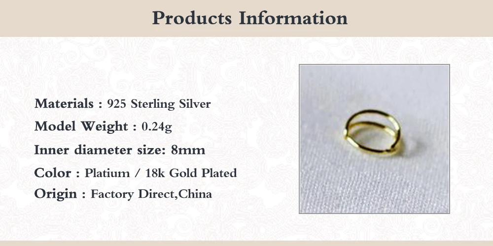 925 Sterling Silver Double Circle Nose Rings For Women Girls Small Open Hoop Ring Type Piercing Cartilage Stud Body Jewelry nose piercings